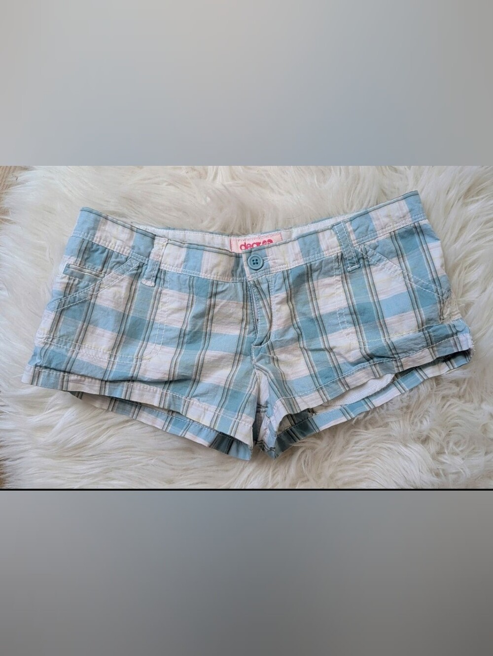 Y2K Vintage Amanda Bynes Dear Plaid Ultra Low Rise Hot Shorts